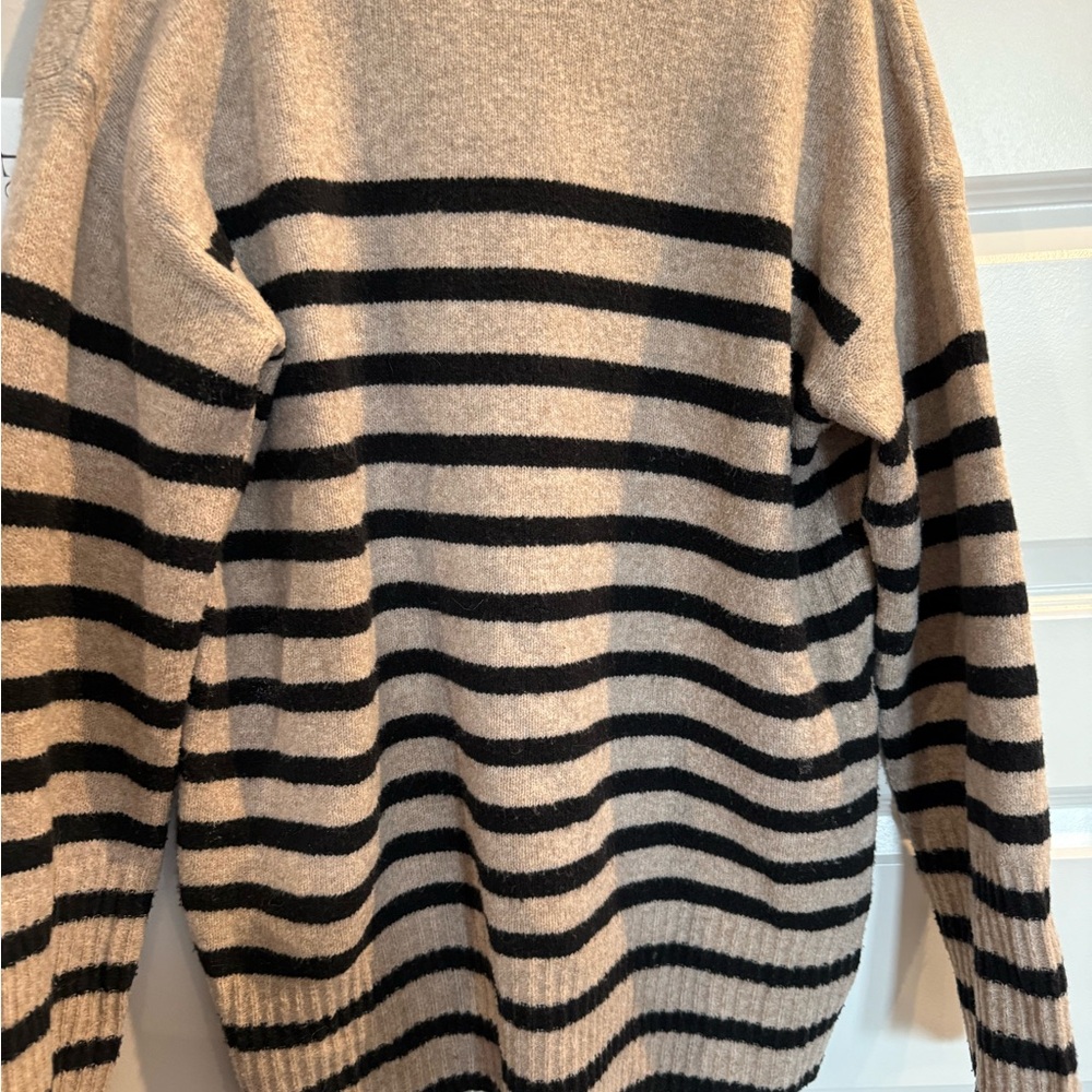Striped Sweater - Black and Tan